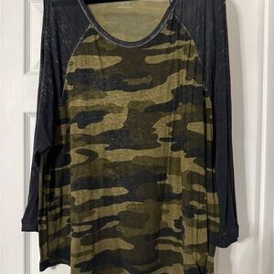 Camouflage Long Sleeve Top